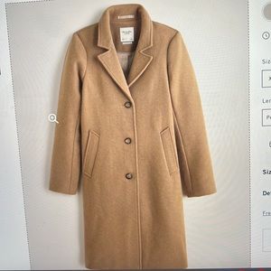 Abercrombie wool blend dad coat